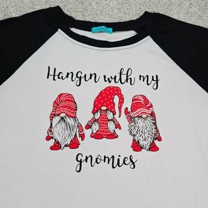 Womens Tazalyy 2XL Baseball Tee Hangin with my Gnomies Graphic Shirt